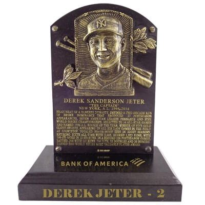 September 9, 2022 New York Yankees - Replica Derek Jeter Hall of Fame Plaque - Stadium Giveaway ...