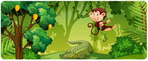 The Monkey and The Crocodile Story in English from the Panchatantra