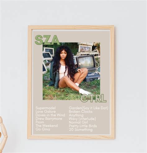 SZA Ctrl Album Poster Printable Wall Art Minimalist Modern - Etsy