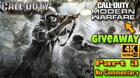 CALL OF DUTY WORLD AT WAR Campaign Gameplay Walkthrough Part 3 [PC 4K] - No Commentary - YouTube