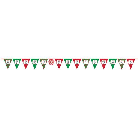 Merry Christmas Pennant Banner 1ct |Party Value