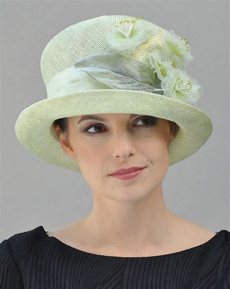 Wedding Hat, Ladies Formal Summer Hat, Cloche, Kentucky Derby Hat, Mint ...