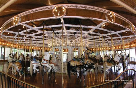 Riverfront Park Loof Carousel, Spokane, Washington. It was built in 1909 by Charles I. D. Looff ...