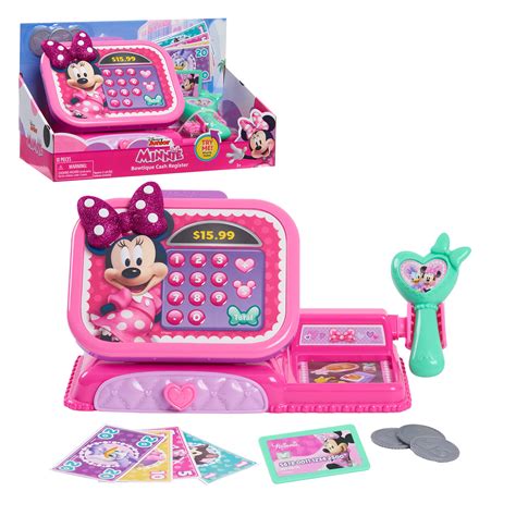 Buy Disney Junior Minnie Mouse Bowtique Cash Register with Sounds, Dress Up and Pretend Play ...