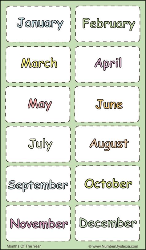 Months Of The Year Printable Chart | Porn Sex Picture