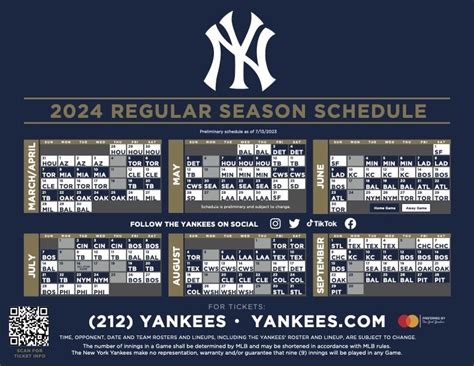 New York Yankees Promotional Schedule 2024 - Alice Babette