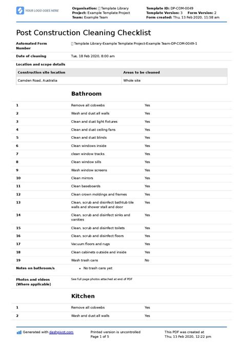 Post Construction Cleaning Checklist (Better than PDF template)