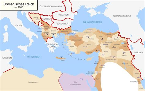 Map of the Ottoman Empire divided by provinces in 1900 : r/europe