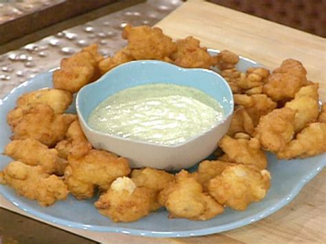 Caribbean Conch Fritters with Cilantro Tartar Sauce Recipe | Food Network