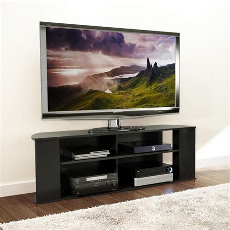 Essentials 60-inch TV Stand in Black | 60 inch tv stand, Modern ...