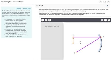 (Get Answer) - Ray Tracing For A Concave Mirror 4 Of 6 > Part A Constants |...| Transtutors