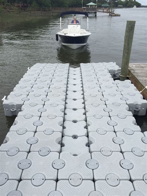 No-hassle drive-on boat lift. #DockBlocks | Boat lift, Floating boat, Floating dock