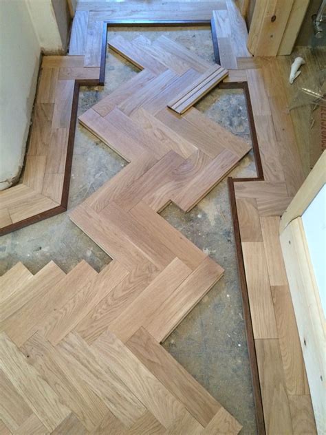 Oak herringbone pattern. | Wood floor design, House flooring, Flooring