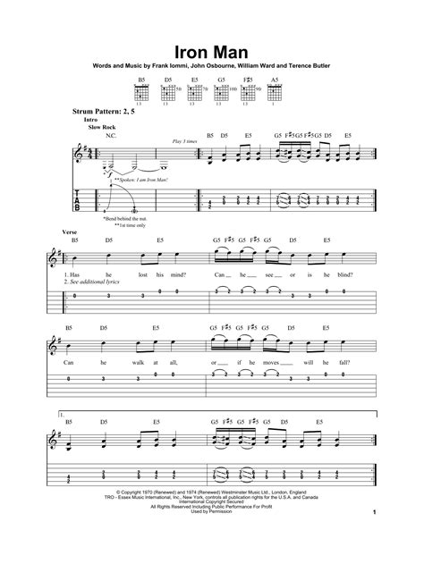 Iron Man by Black Sabbath - Easy Guitar Tab - Guitar Instructor