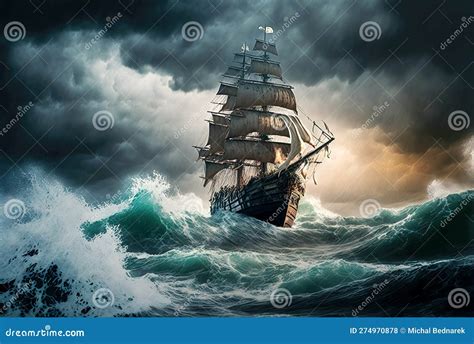 Sailing Into The Storm: An Exploration Of The Digital World Thro Royalty-Free Stock Photo ...