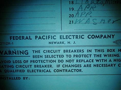 Federal Pacific Panels - Buyer's Inspection Service