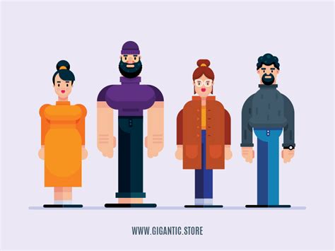 Flat Design Characters Illustration In Adobe Illustrator CC by Mark Rise on Dribbble