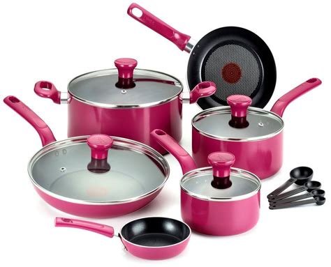 Tfal 14 set Cookware Nonstick Dishwasher Oven Safe Pan Pot Chef ...