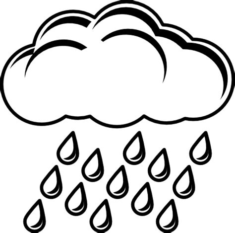 Image result for rain black and white clipart | Rain clipart, Rain clouds, Clouds