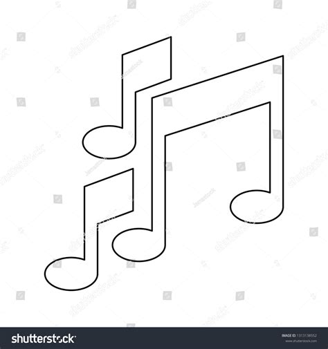 Music Notes Symbol Black White Stock Vector (Royalty Free) 1313138552 | Shutterstock