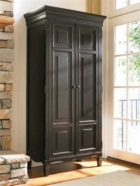 black armoire | Wood storage cabinets, Universal furniture bedroom, Tall cabinet storage