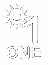 Free Coloring Pages Printable Fun Number One sketch template