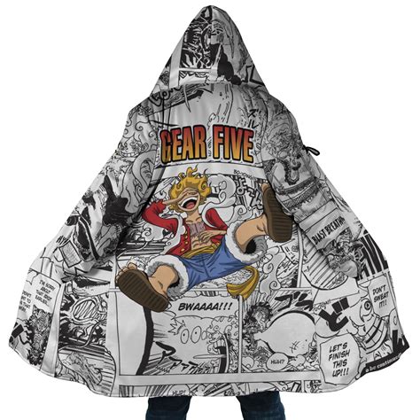 Monkey D Luffy Gear 5 Comic Panels One Piece Dream Cloak Coat - Anime Ape