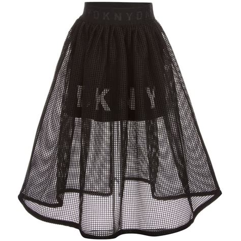 Girls Black Mesh Skirt for Girl by DKNY. Discover more beautiful designer Skirts for kids online ...