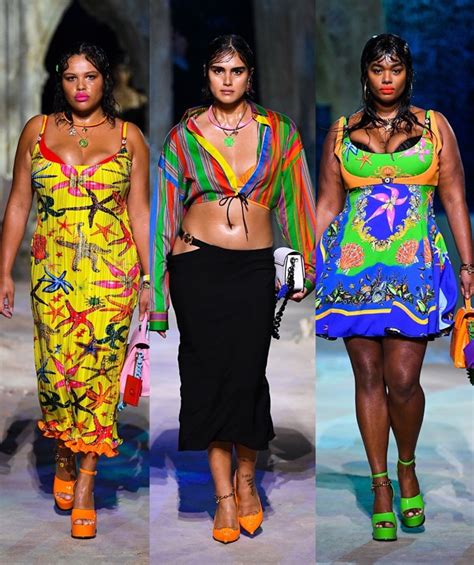 Three plus-size models just made fashion history at Versace Womenswear ...