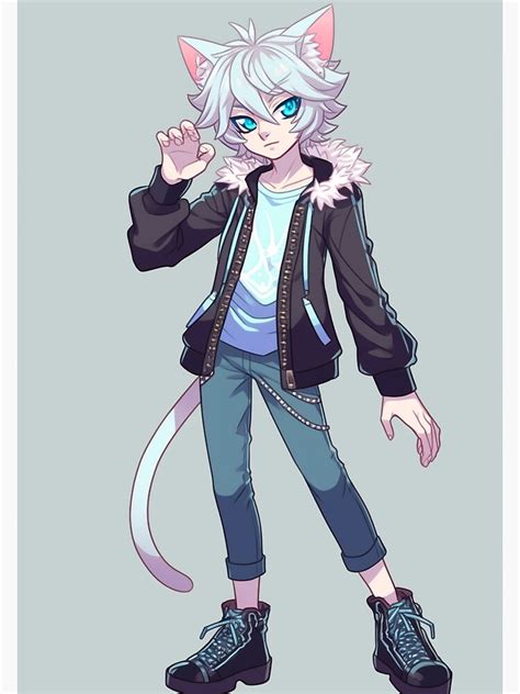 "Cute Furry Anime Boy Character Art" Poster for Sale by Ozy Art | Redbubble