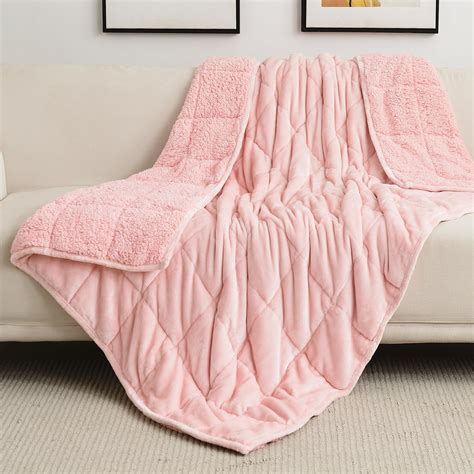 Sivio 15 lb Fuzzy Plush Weighted Blanket, Soft Sherpa for Anxiety Calming & Warm Bed Comfort ...