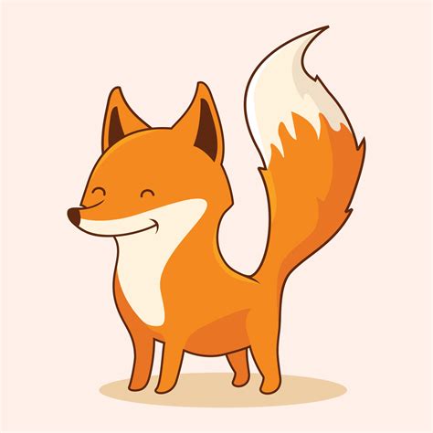 renard dessin animé animaux mignons isolés 4229059 Art vectoriel chez Vecteezy