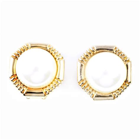 Gold, Pearl Earrings