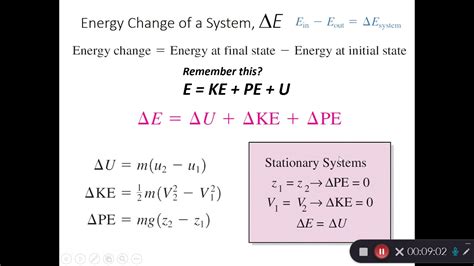 Thermodynamics - Chapter 3 - Energy Balance Equation S - YouTube