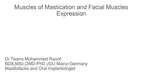 SOLUTION: Lecture 4 muscles of mastication and facial muscles ...