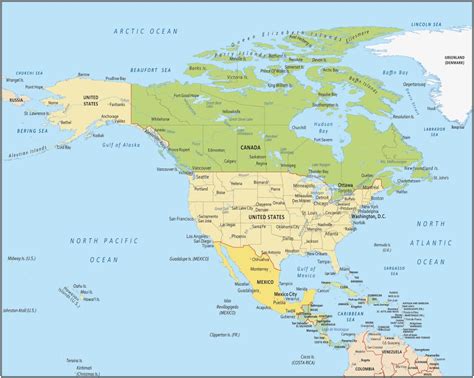 North America Blank Map and Country Outlines - GIS Geography