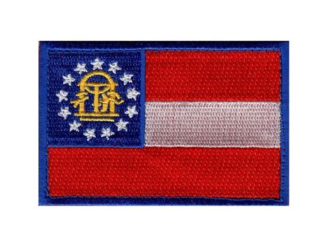 Georgia State Flag Patch (Embroidered Hook) – MILTACUSA