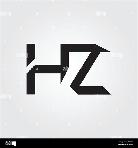 letter HZ Logo Design Vector Template. Initial Linked Letter HZ Vector ...