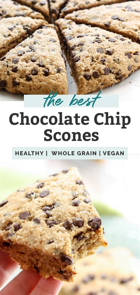 Simple Vegan Chocolate Chip Scones • Fit Mitten Kitchen