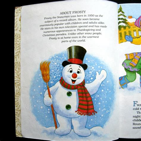 Vintage Book Frosty the Snowman 1992 A Little Golden - Etsy