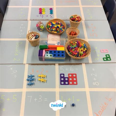 Fab Maths challenge table from Twinkl member, Victoria. There's lots of different games and ...