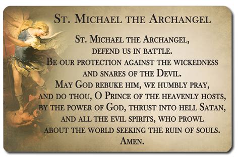 St. Michael the Archangel Card with Guardian Angel Prayer – Catholic ID