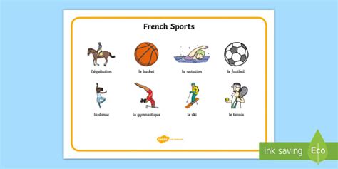 French Sports Word Mat - -Scottish (teacher made) - Twinkl