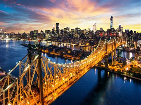 The Queensboro Bridge connects Queens and Manhattan, two of the five ...