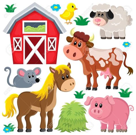 Farm animals set 2 - eps10 vector illustration. | Сельскохозяйственные ...