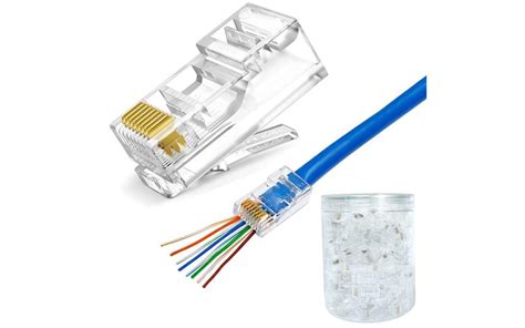 DI RJ45 CONNECTOR (CAT6) (PACK OF 100 PCS) PASS THROUGH