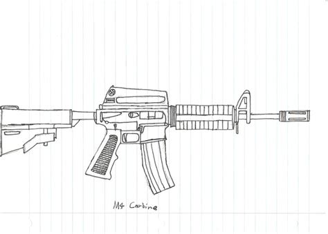 M4 Carbine Sketch Templates