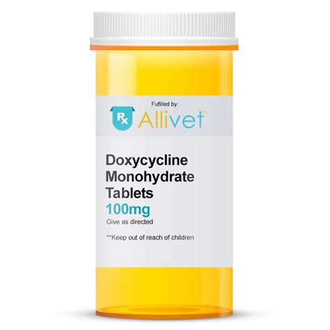 Doxycycline Monohydrate 100 mg Tablet | Allivet