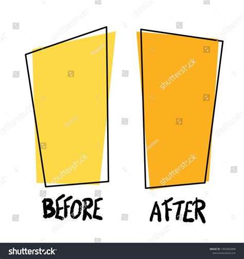 Before After Template Background Comparison Concept Stock Vector ...