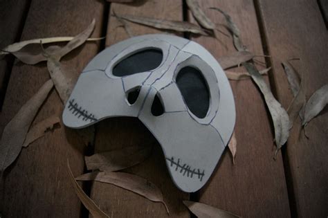 Jack Skellington Inspired Face Mask and Bowtie Foam Digital - Etsy